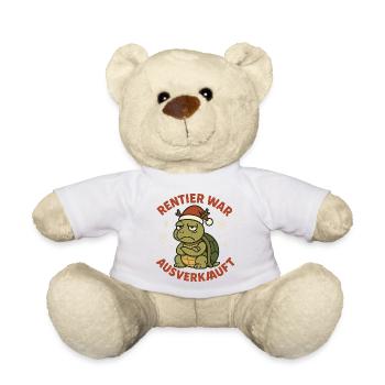 Reindeer was turtle Xmas - Teddy Bear - white - Front