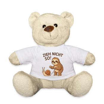 Zieh Nicht So! Faultier Schnecke - Teddy - Weiß - Vorne