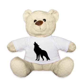 Wolf Silhouette - Teddy - Weiß - Vorne