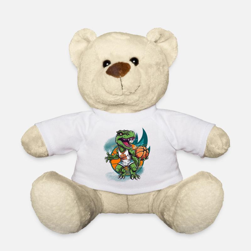 Joueur de basket-ball Dinosaur T-Rex - Nounours - blanc