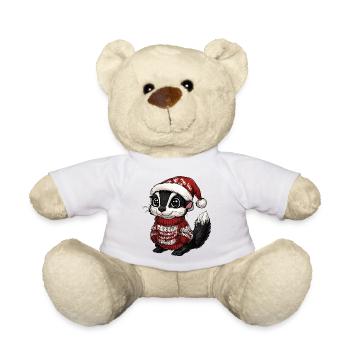 Stinktier Weihnachten Xmas - Teddy - Weiß - Vorne
