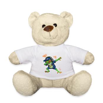 Grenouille hip-hop dessinée – Design de street art cool - Nounours - blanc - Devant