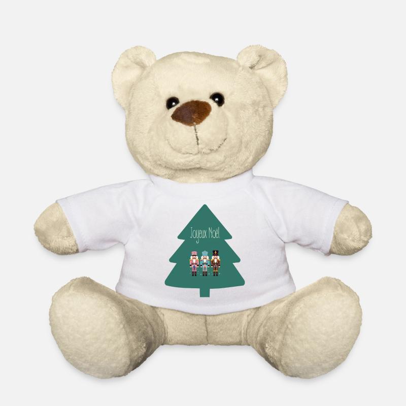 merry Christmas - Teddy Bear - white