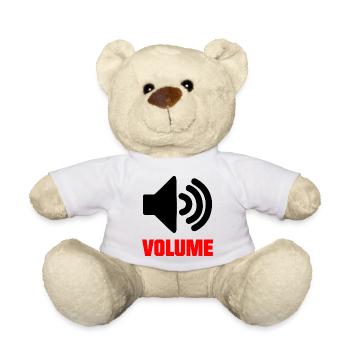 speaker volume - Teddy Bear - white - Front