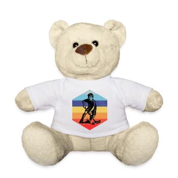 Einfach Floorball zeitloses Design - Teddy - Weiß - Vorne