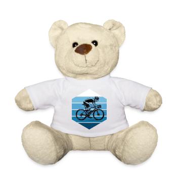 Motif nouveau vélo de route pour vélo de route - Nounours - blanc - Devant