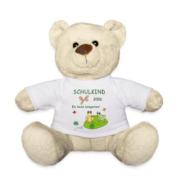 Schulkind 2026 Froschfreude - Teddy - Weiß - Vorne