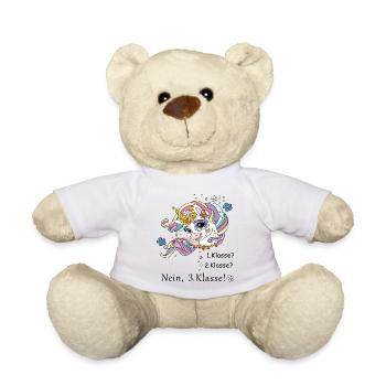 School child 3rd grade - Teddy Bear - white - Front