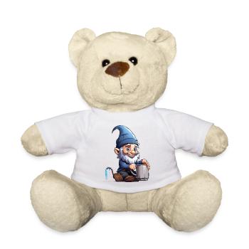 GnomePotterBlue - Nounours - blanc - Devant