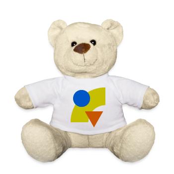 Geometric color constellation - Teddy Bear - white - Front