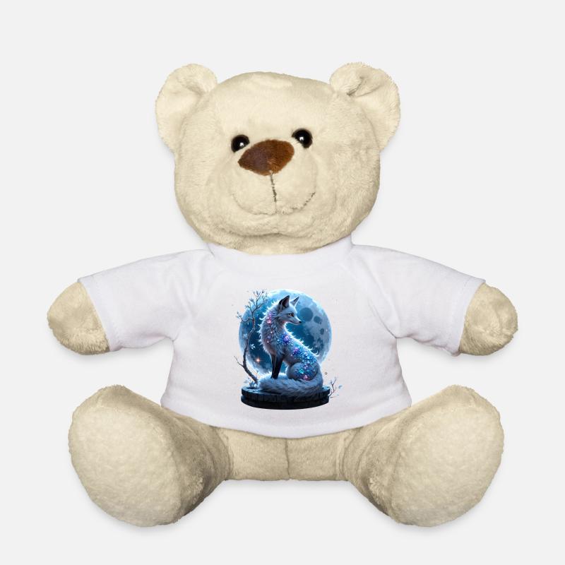 Blauer Fuchs der Lunar-Edelsteine - Teddy - Weiß