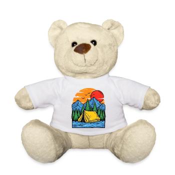 Camping am Bergsee Abendrot - Teddy - Weiß - Vorne