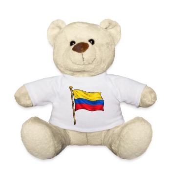 Kolumbien Flagge - Teddy - Weiß - Vorne