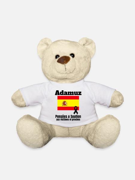 Spanien, Spanien, spanische Flagge - Teddy - Weiß