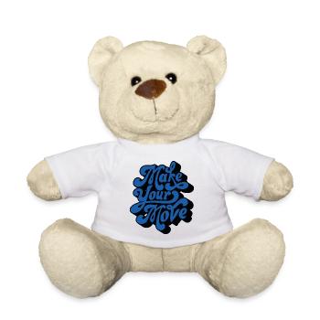 Faites votre mouvement – Style rétro - Nounours - blanc - Devant
