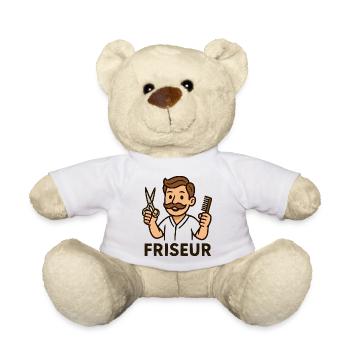 Hairdresser Cartoon Vintage - Teddy Bear - white - Front