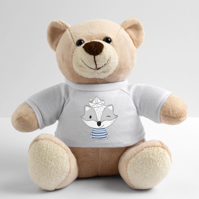 Matrosen Dachs mit Papierboot Teddy