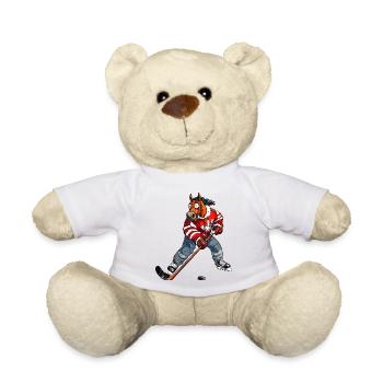 Eishockey Pferd - Teddy Bear - white - Front