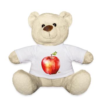 Watercolor Apple Fresh Shades - Teddy Bear - white - Front