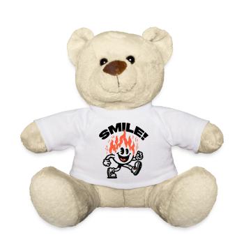Smile! Fiery Friend Smiley - Teddy Bear - white - Front