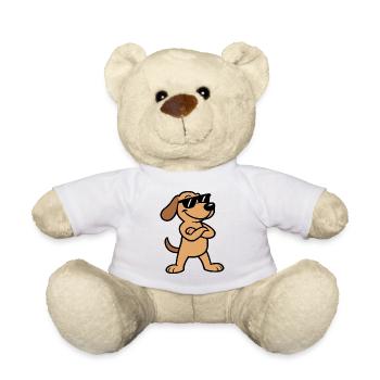 Sonnenbrillen-Dackel Charm - Teddy - Weiß - Vorne