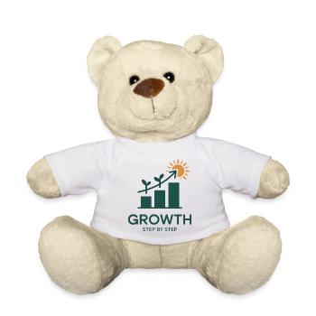 Growth Step by Step – Success & Growth - Teddy Bear - white - Front