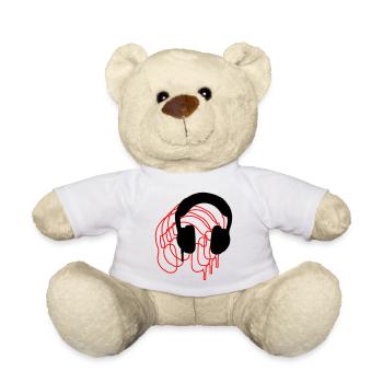 Headphones - Teddy Bear - white - Front