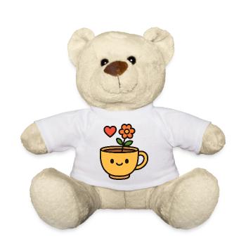 Blütenbecher Lächelnde Tasse - Teddy - Weiß - Vorne