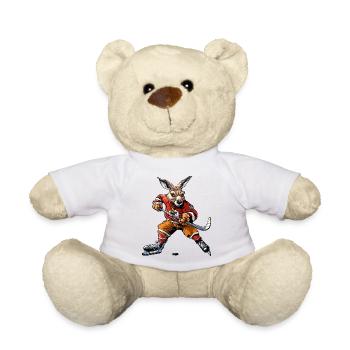 Hockey sur glace des Kangourous - Nounours - blanc - Devant