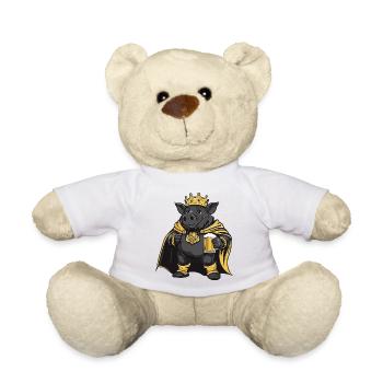 Schwein Bier König Wildschwein - Teddy - Weiß - Vorne