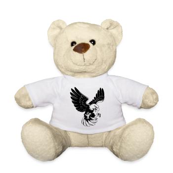 Adler im Angriff – Tattoo Stil - Teddy - Weiß - Vorne