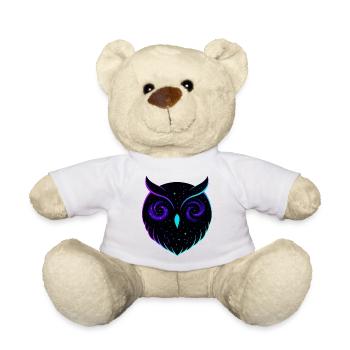 Chouette Cosmique Galaxie Rapace Nocturne - Nounours - blanc - Devant