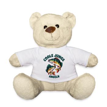 Cool Guys Fishing - Teddy Bear - white - Front