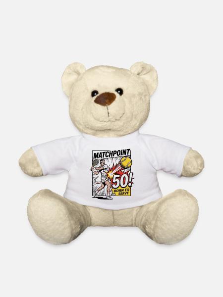 Matchpoint 50 – Chemise d’anniversaire élégante de tennis - Nounours - blanc
