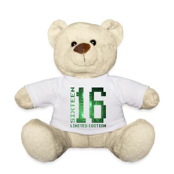16th Birthday Limited Edition Pixel Gamer - Teddy Bear - white - Front
