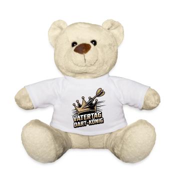 Dart König Papa Vatertag Geschenk Shirt 2026 - Teddy - Weiß - Vorne