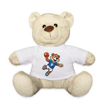 Tiger im Fußballtrikot - Teddy - Weiß - Vorne