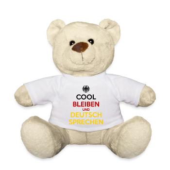 Cool Bleiben und Deutsch Sprechen - Teddy - Weiß - Vorne