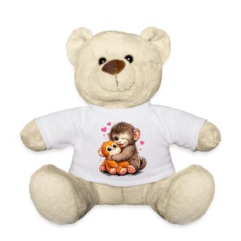 Affe Punch Lustig Geschenk Süß - Teddy - Weiß - Vorne
