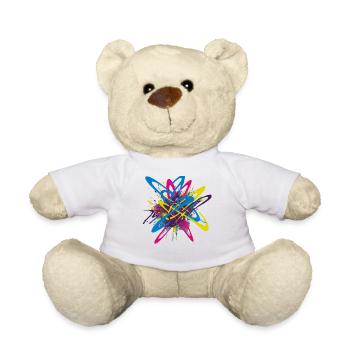 Graffiti color explosion for street art fans - Teddy Bear - white - Front