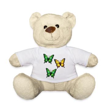 Butterflies Neon - Teddy Bear - white - Front