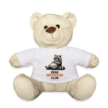 Zero Motivation Raccoon Club - Teddy Bear - white - Front