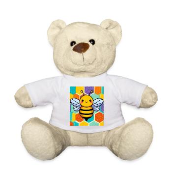 bee - Teddy Bear - white - Front