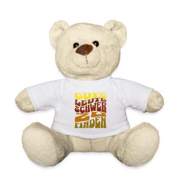 Gute Leute - Schwer zu finden Retro Shirt  - Teddy - Weiß - Vorne
