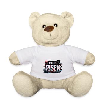 Glitch Ostern: He is Risen - Teddy - Weiß - Vorne