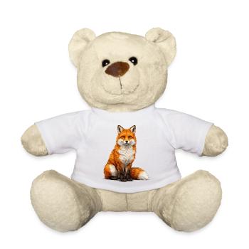 Fuchs Illustration Farbspiel - Teddy - Weiß - Vorne