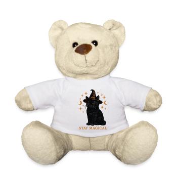 Katzenzauber im Hexenhut - Teddy - Weiß - Vorne