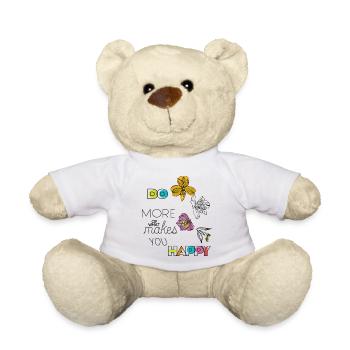 Sois heureux - Nounours - blanc - Devant
