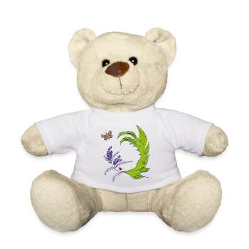 Lavendelkranz mit Schmetterling - Teddy - Weiß - Vorne