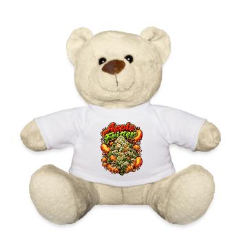 Apfelfritter-Graffiti-Kunstdruck - Teddy - Weiß - Vorne